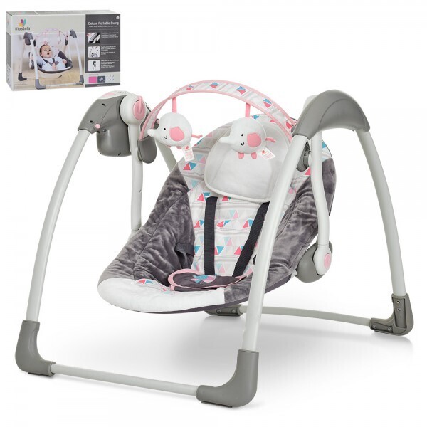 

Качели детские Bambi 6504 Серо-розовый