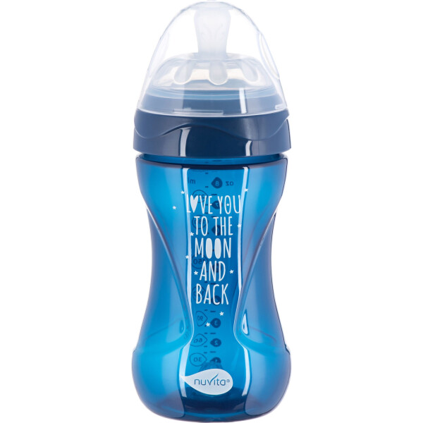 

Бутылочка для кормления Nuvita Mimic Cool 250мл темно-синяя (NV6032NIGHTBLUE)
