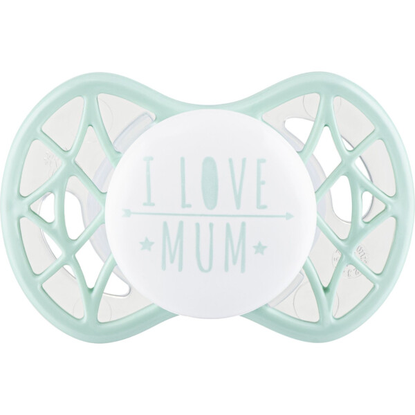 

Пустышка Nuvita Air55 Cool 0m+"I LOVE MUM" мятная (NV7064SG)