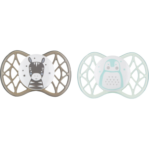 

Пустышка Nuvita Air55 Explorer симметрическая 0m+ (зебра, пингвин) 2шт (NV7067N)