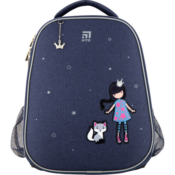 

Школьный рюкзак (ранец) с ортопедической спинкой для девочки синий Kite Education Gorgeous для начальной школы K20-531M-4