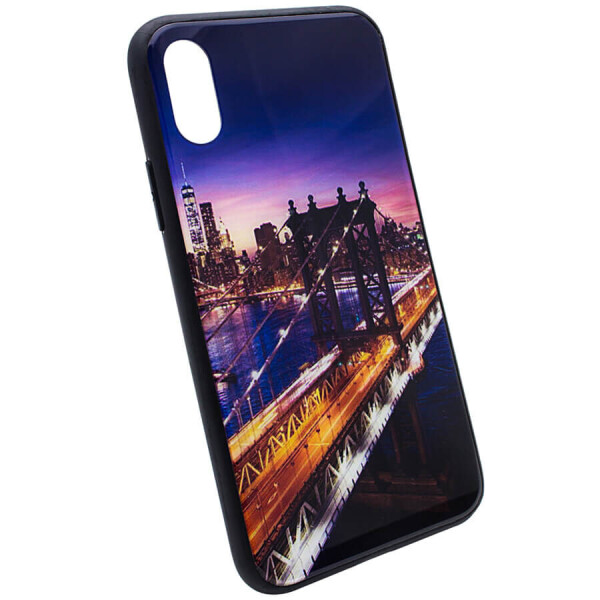 

TPU+Glass чехол Night series для Apple iPhone X (5.8") / XS (5.8") Мост