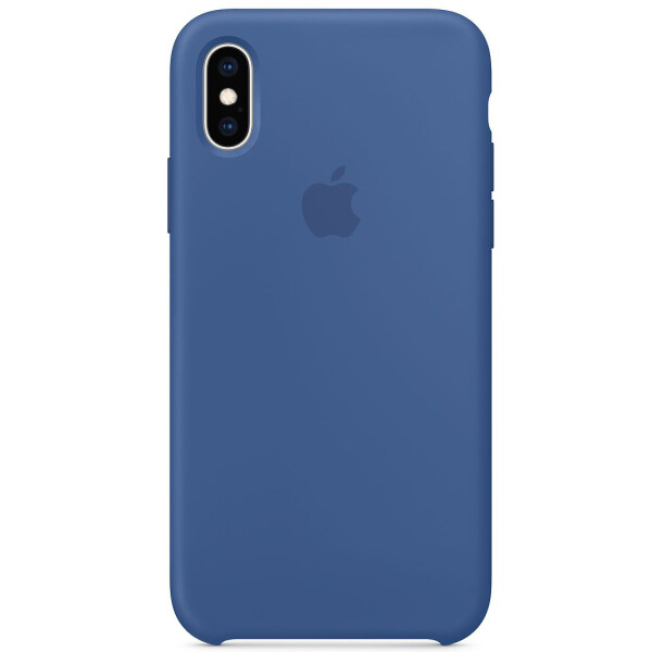 

Чехол Silicone case (AAA) для Apple iPhone X (5.8") / XS (5.8") Синий / Delft Blue