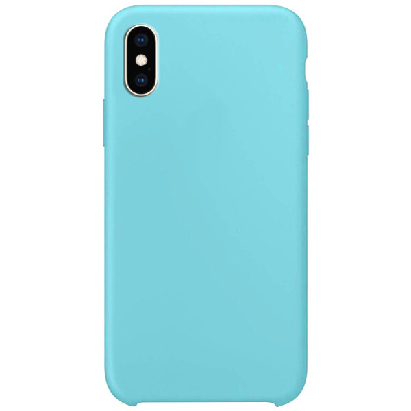 

Чехол Silicone Case without Logo (AA) для Apple iPhone X / XS (5.8") Бирюзовый / Ice Blue