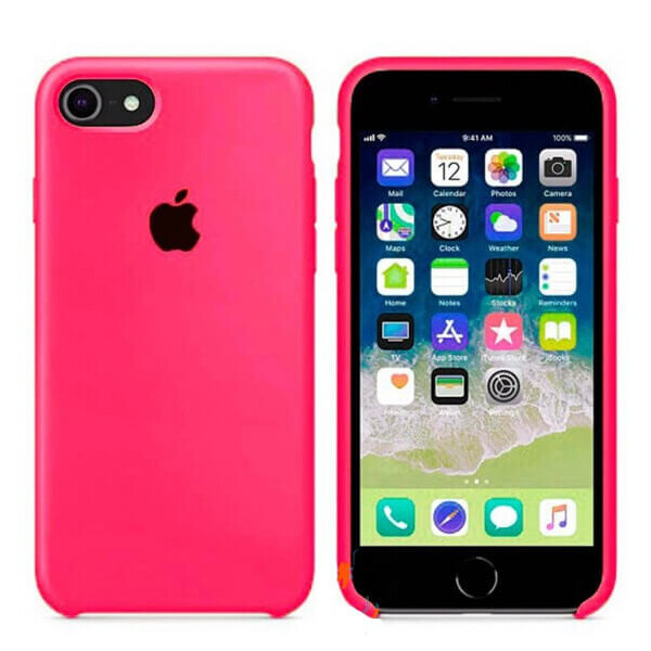 

Чехол Silicone Case (AA) для Apple iPhone 7 / 8 (4.7") Розовый / Barbie pink
