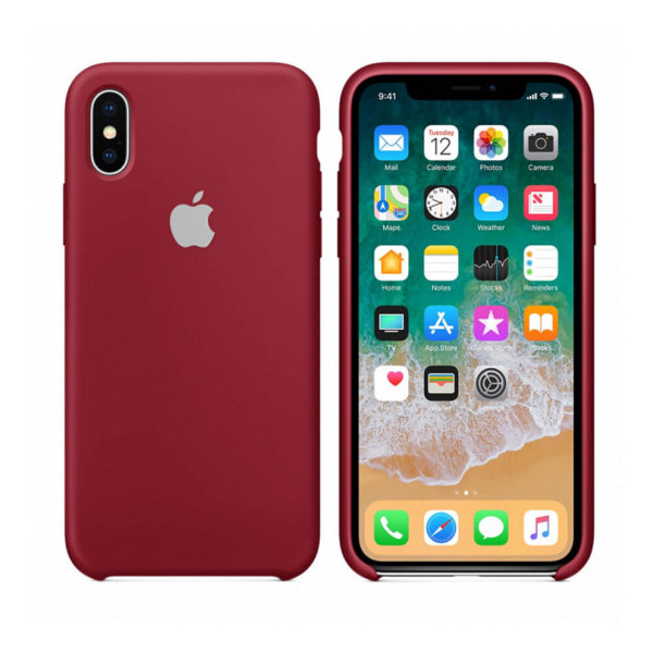 

Чехол Silicone Case (AA) для Apple iPhone XS Max (6.5") Темный Красный / Red Wine