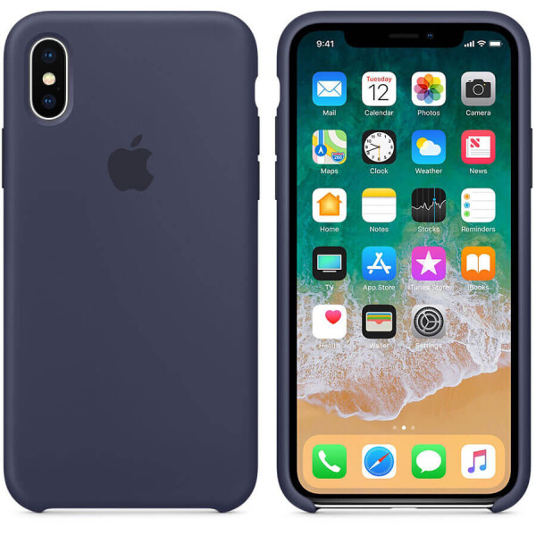 

Чехол Silicone Case (AA) для Apple iPhone X (5.8") / XS (5.8") Темный Синий / Midnight Blue