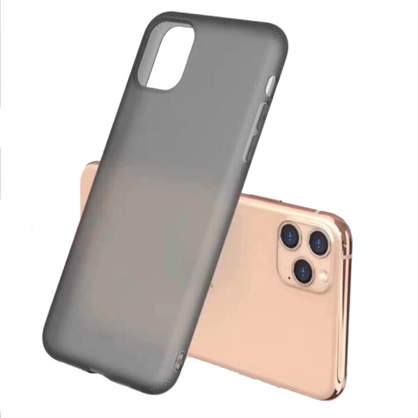 

Силиконовый матовый полупрозрачный чехол для Apple iPhone 11 Pro (5.8") Черный / Black