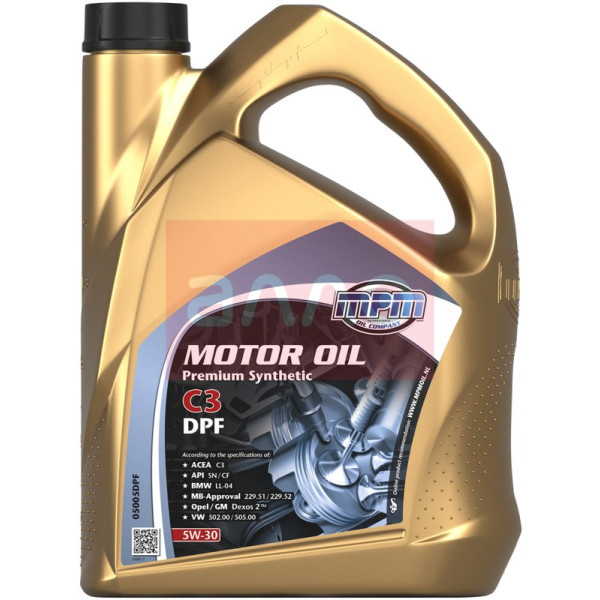 

Моторное масло MPM Motor Oil Premium Synthetic C3 DPF 5W-30, 5л (05005DPF)