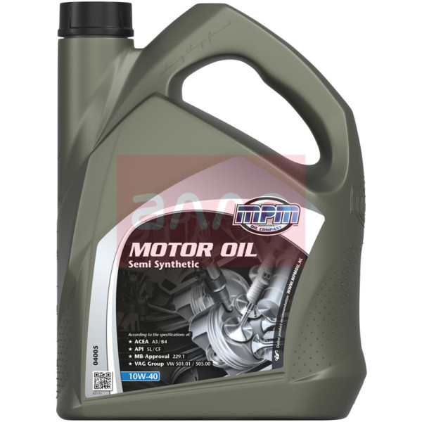 

Моторное масло MPM Motor Oil Semi Synthetic 10W-40, 5л (04005)