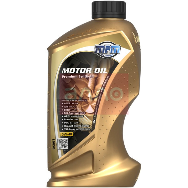 

Моторное масло MPM Motor Oil Premium Synthetic 5W-40, 1л (05001)