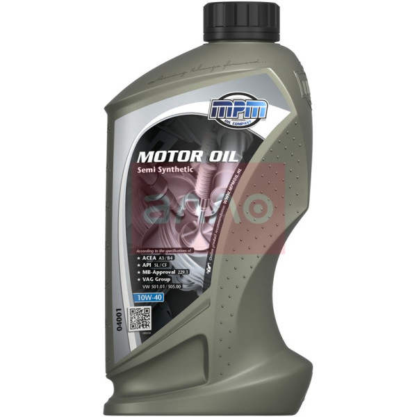 

Моторное масло MPM Motor Oil Semi Synthetic 10W-40, 1л (04001)