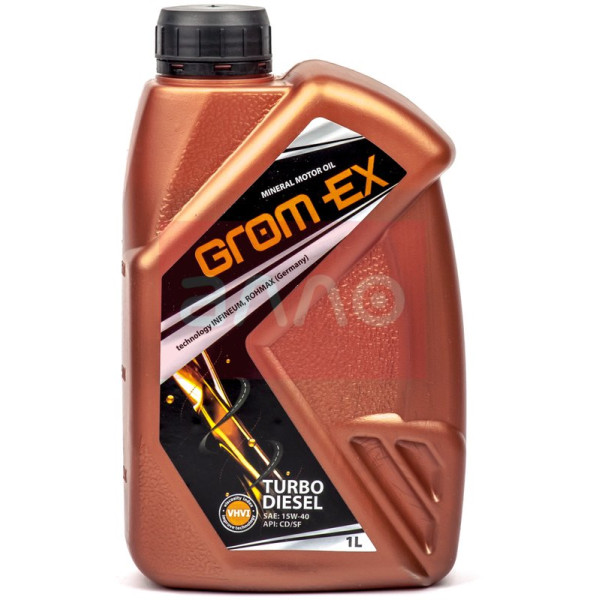 

Моторное масло Grom-Ex Turbo Diesel 15W-40 API CD/SF, 1л