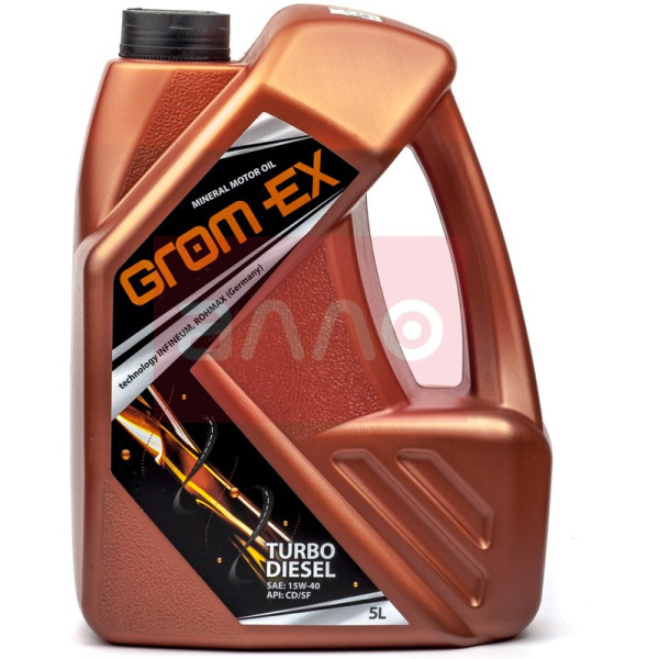 

Grom-Ex Turbo Diesel 15W-40 API CD/SF дизельное моторное масло, 5 л