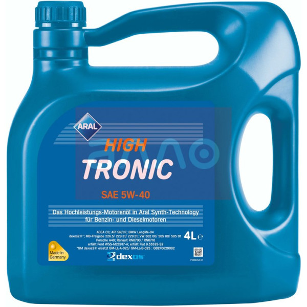 

Aral HighTronic SAE 5W-40 (ACEA C3) Моторное масло, 4 л
