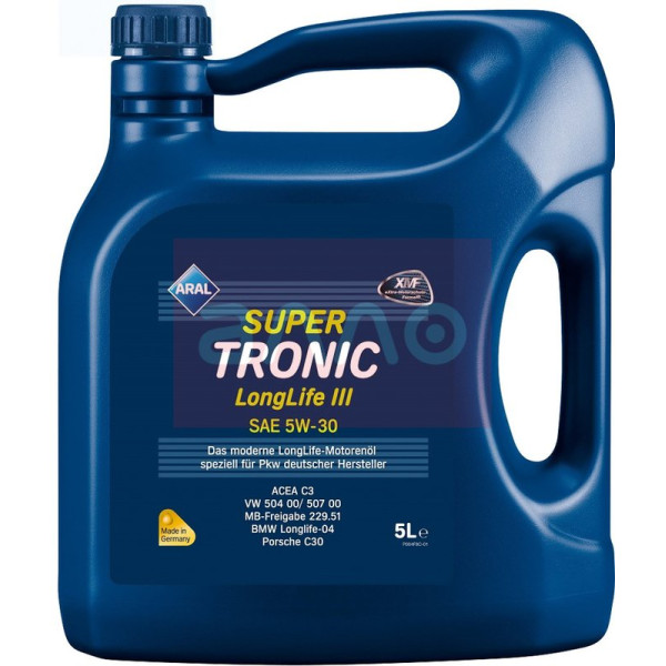 

Aral SuperTronic Longlife III SAE 5W-30 (VW 504 00/507 00) Моторное масло, 5 л