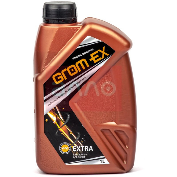 

Grom-Ex Extra 20W-50 минеральное моторное масло, 1 л