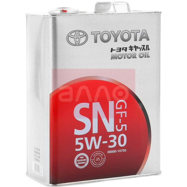 

Toyota Motor Oil SN GF-5 5W-30 синтетическое моторное масло, 4 л