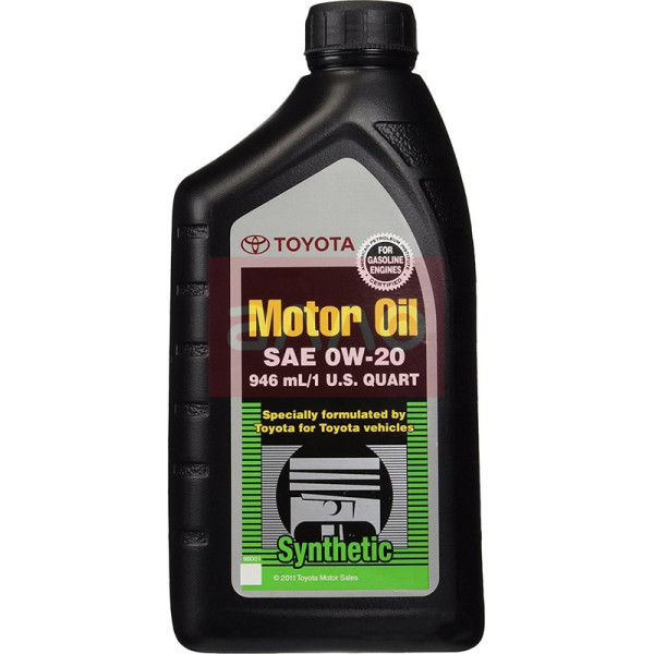 

Toyota Motor Oil SAE 0W-20 синтетическое моторное масло, 0,946 л