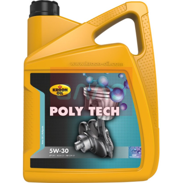 

Kroon Oil Poly Tech 5W-30 (API SN) Моторное масло, 5 л