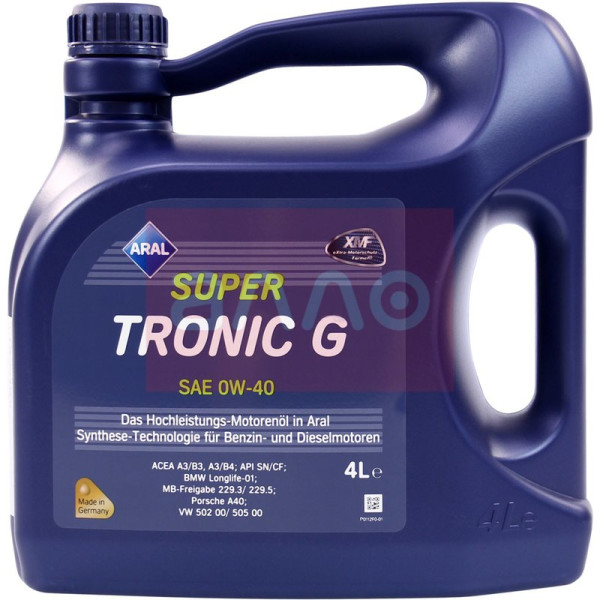 

Моторное масло Aral SuperTronic G SAE 0W-40, 4л
