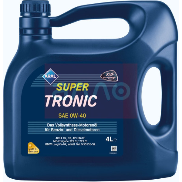 

Aral SuperTronic SAE 0W-40 (ACEA C2/C3) Моторное масло, 4 л