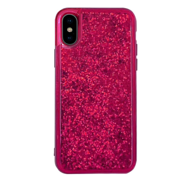 

TPU+PC чехол Sparkle (glitter) для Apple iPhone X / XS (5.8") Малиновый