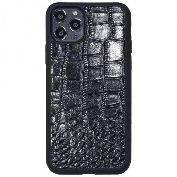 

Кожаный чехол Сrocodile leather series для Apple iPhone 11 Pro (5.8") Черный