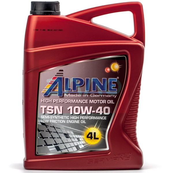 

Моторное масло Alpine TSN 10W-40 (API SN/CF), 4л (0100139)