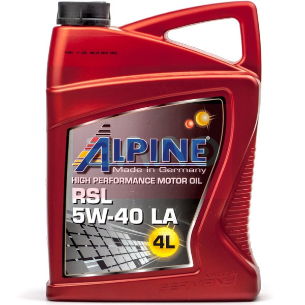 

Alpine RSL 5W-40 LA (ACEA C3) синтетическое моторное масло, 4 л