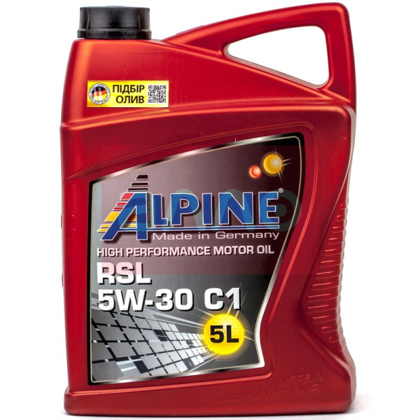 

Моторное масло Alpine RSL 5W-30 C1, 5л (0101602)