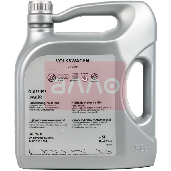 

VAG Longlife III SAE 5W-30, 5л (G052195M4)