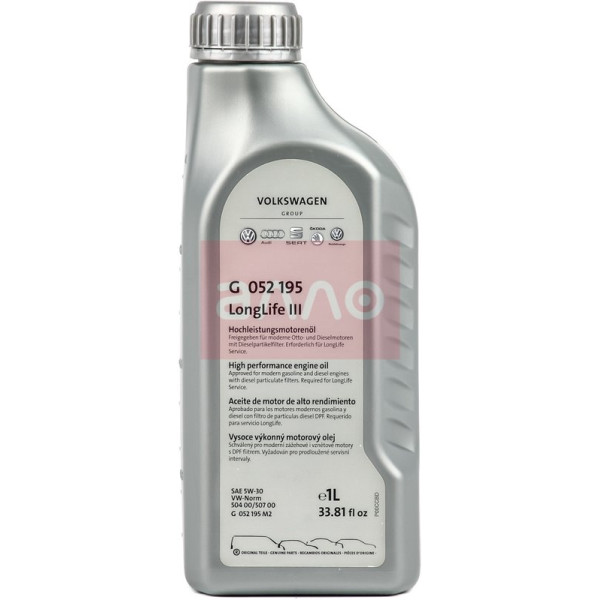 

VAG Longlife III SAE 5W-30, 1л (G052195M2)
