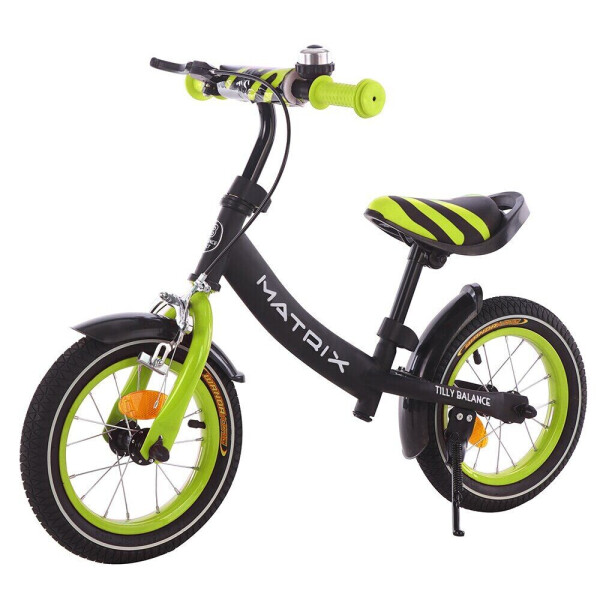 

Детский велобег 12" Tilly Balance Matrix T-21259 Green, звонок, подножка
