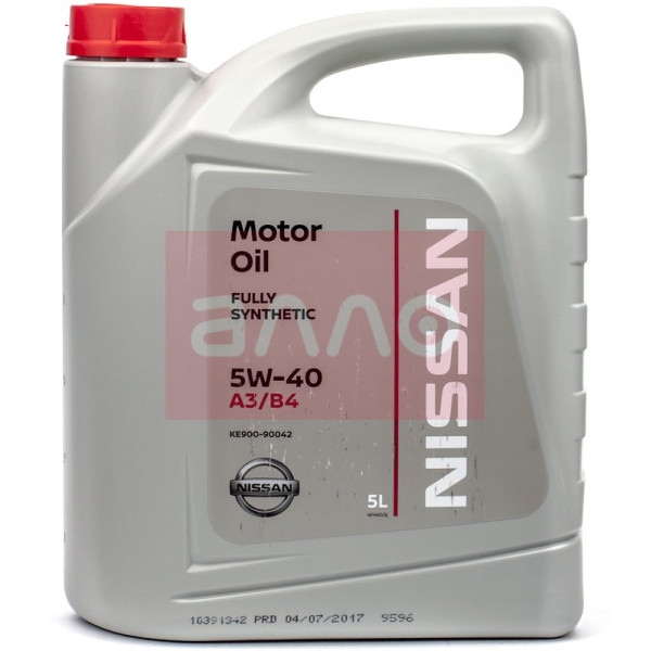 

Nissan Motor Oil 5W-40 A3/B4 синтетическое моторное масло, 5 л