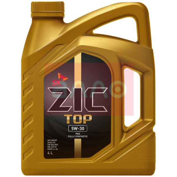 

ZIC TOP 5W-30 синтетическое моторное масло на основе ПАО, 4 л