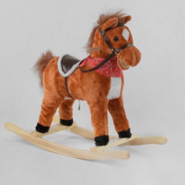 

Детская качалка Pilsan Лошадка 31154, светло-коричневый, двигает хвостиком