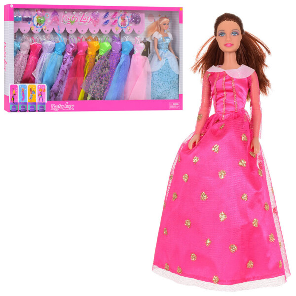 

Игровой набор с куклой DEFA Lucy 8362-BF 29см, 12 платьев, аксессуары