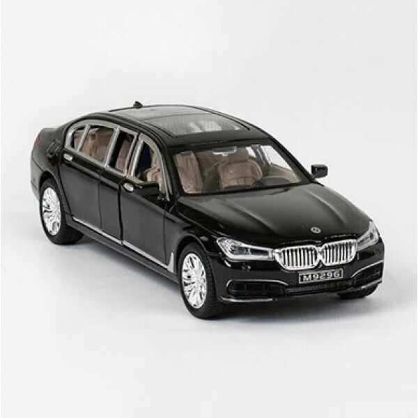 

Машинка ТК Group металлическая EL 7845 М1: 24 BMW 750 с открывающимися дверями, свет, звук