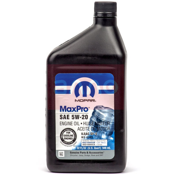 

Mopar MaxPro SAE 5W-20 Моторное масло, 0,946 л