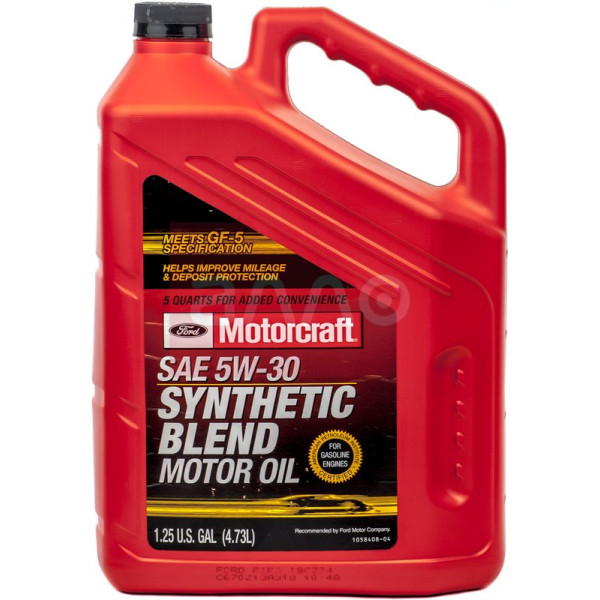 

Моторное масло Ford-Motorcraft SAE 5W-30 Synthetic Blend, 4,73л (1058408-04)