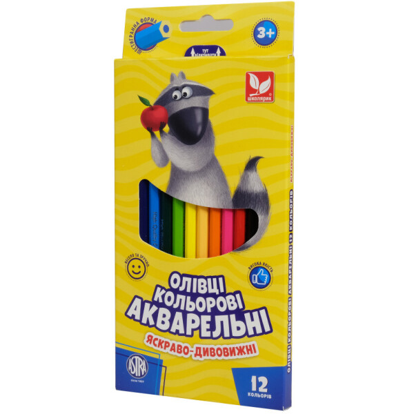 

Карандаши акварельные шестигранные 12 цветов