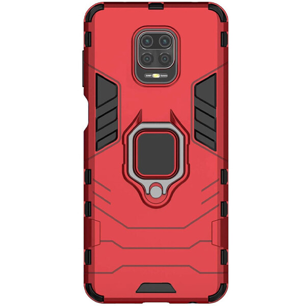 

Ударопрочный чехол Transformer Ring for Magnet для Xiaomi Redmi Note 9s/Note 9 Pro/Note 9 Pro Max Красный / Dante Red