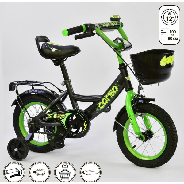 

Corso 12" G-12933 Black/Green (G-12933)
