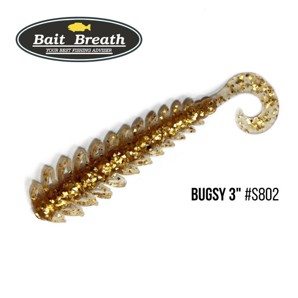 

Приманка Bait Breath BUGSY 3" Rock Soul (11 шт.) (S802 Clear/Gold)
