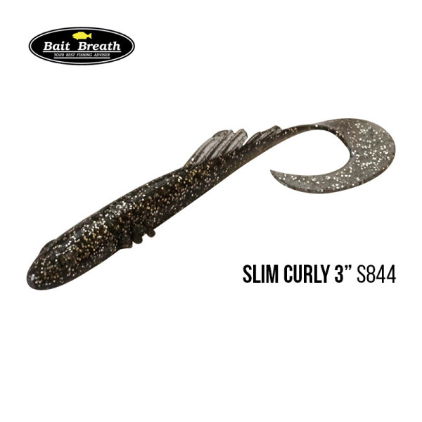 

Приманка Bait Breath BeTanCo Slim Curly 3" (8шт) (S844 KATAKUCHI (smoke Silver))