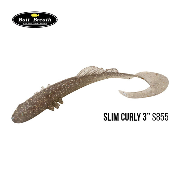 

Приманка Bait Breath BeTanCo Slim Curly 3" (8шт) (S855 Champagne gold)