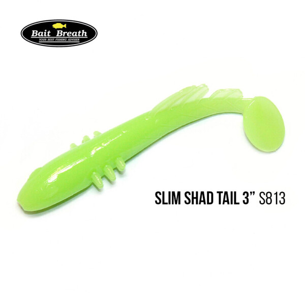 

Приманка Bait Breath BeTanCo Shad Tail Slim 3" (8 шт.) (S813 Glow Lime Chart)
