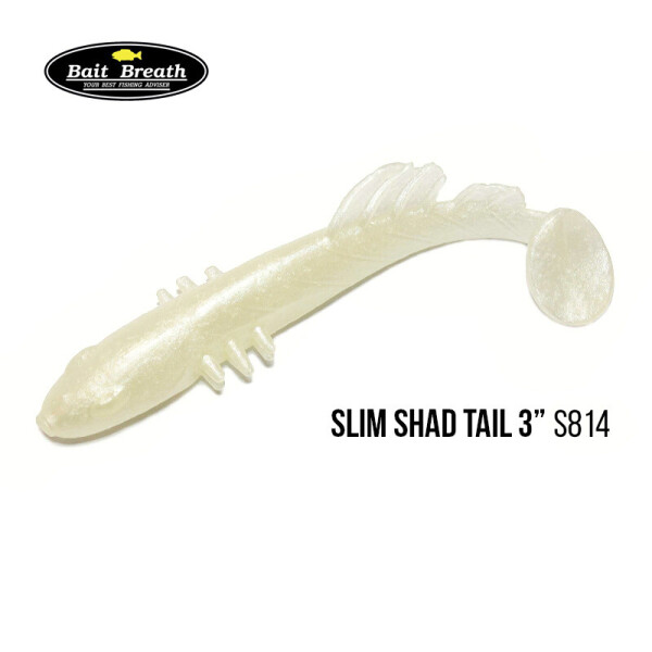 

Приманка Bait Breath BeTanCo Shad Tail Slim 3" (8 шт.) (S814 Grow Pearl)