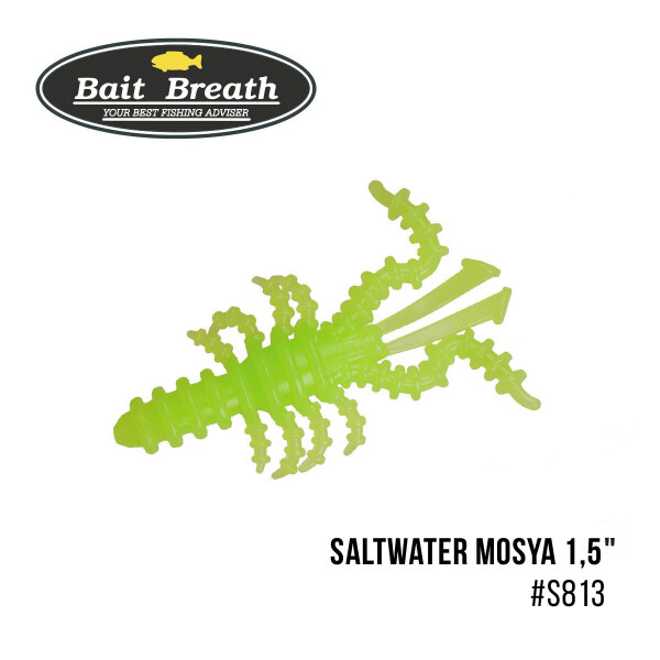 

Приманка Bait Breath Saltwater Mosya 1,5" (14 шт.) (S813 Glow lime cheart)
